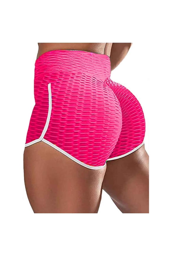 Shorts for Women Booty Shorts Butt Lifting Leggings Workout High Waisted Textured Bottom, Women Scrunch Yoga Shorts Sports Textured Leggings Anti Cellulite S-XXL