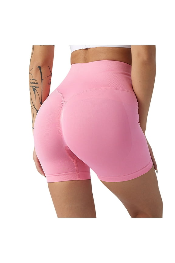 Shorts for Women Gym Shorts Women, Seamless Yoga Workout Shorts, High-Waisted Scrunch Butt Booty Lifting Athletic Running Active Shorts Biker Shorts,S-L