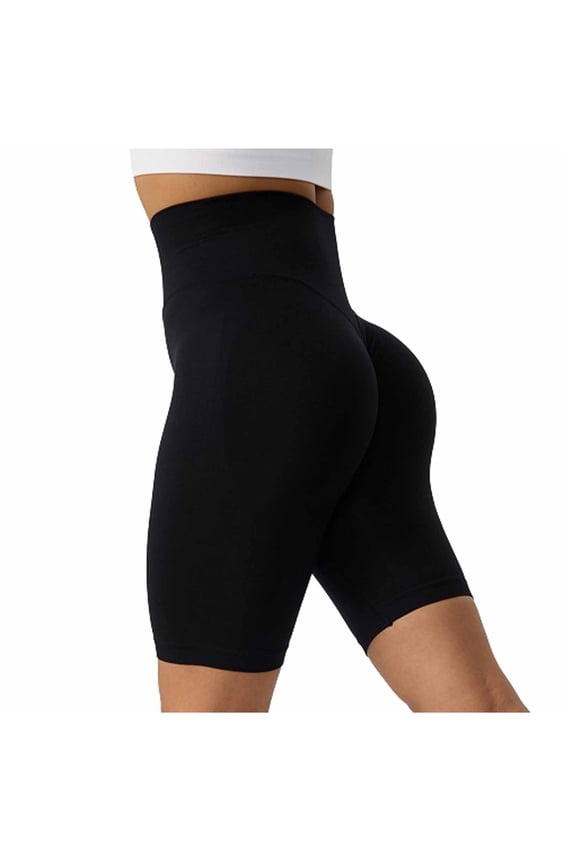Shorts for Women Scrunch Butt Lifting Seamless Shorts for Women, High Waist Tummy Control Workout Biker Shorts Ruched Booty Lifting Leggings Slim Fit Gym Leggings S-L