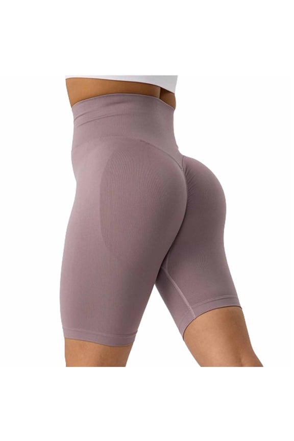 Shorts for Women Scrunch Butt Lifting Seamless Shorts for Women, High Waist Tummy Control Workout Biker Shorts Ruched Booty Lifting Leggings Slim Fit Gym Leggings S-L