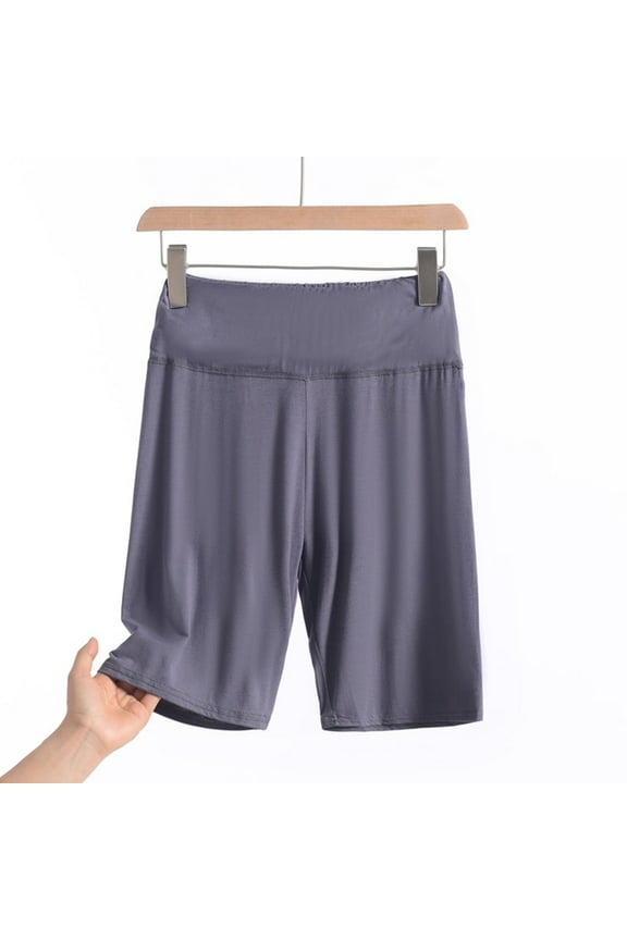 Shorts for Women Knee Length Capri Leggings High Waisted Workout Exercise Yoga Capris Pants for Women,Plus Size Modal Cotton Comfty Oversized Half Biker Shorts