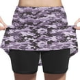 thumbnail image 1 of HomeGardon Back to School Skirts for Girls Girl Skort Fashion Camouflage Loose High Waist A-line Fake Two Piece Sports Pants Skirt Half Body Skirt, 1 of 6