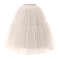 thumbnail image 1 of HomeGardon Skirts for Women Midi Skirts Womens Pleated Gauze Knee Length Skirt Adult Dancing Skirt, 1 of 3