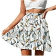 thumbnail image 1 of HomeGardon Skirts for Women,Womens Mini Skirts Women's Summer Beach Flower Printing Lace Drawstring Tie Adjustable Skirt,S-XXXL, 1 of 1
