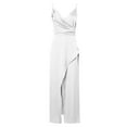 thumbnail image 1 of HomeGardon Sleeveless Dress for Women Sexy Women's Fashion Sleeveless Solid V-Neck Ladies Camies Zipper Vest Long Dress, 1 of 5
