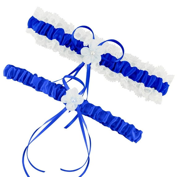 HomeGardon Socks for Women White Garters for Bride 2 Pieces, Wedding Garter for Bride Elasticity Lace Garter, Wedding Garter Set for Bride