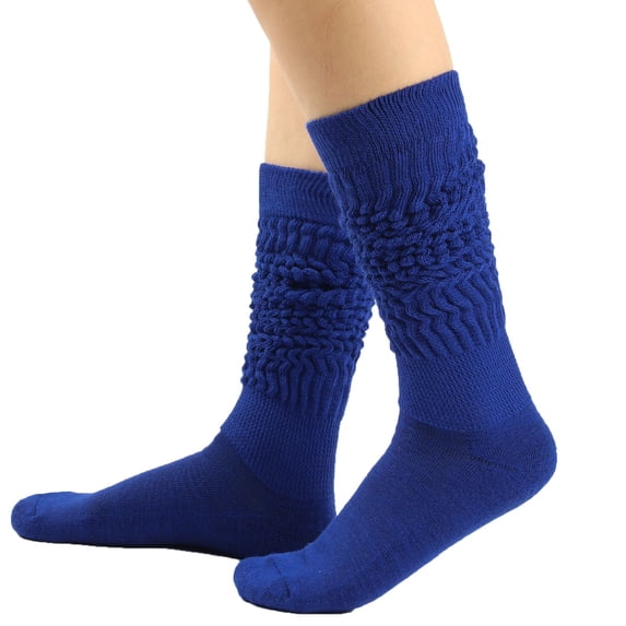 HomeGardon Socks for Women Women's Solid Color Warm Stockings From The 1980s To 1990s, Super Long Tight Knit Pile Socks