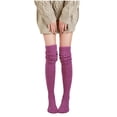 thumbnail image 1 of HomeGardon Socks for Women Women's Warm Solid Color Over-the-Knee Socks Women's Cable Knit Thigh Socks, 1 of 4