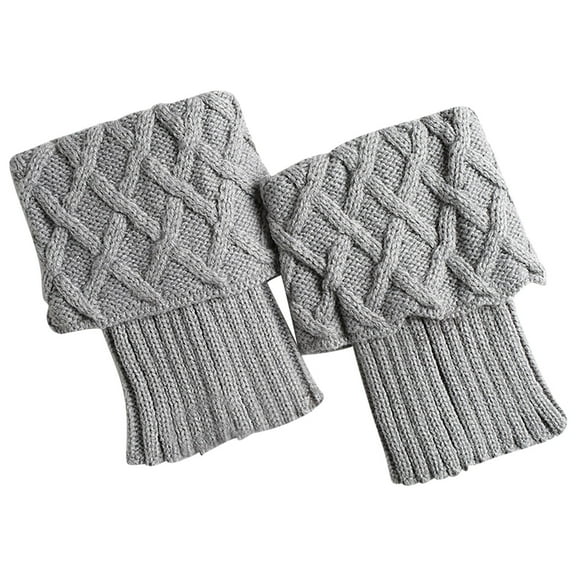 HomeGardon Socks for Women Women's Warm Women's Knitted Wool Boot Cover Short Flap Lozenge Mesh Leg Guards Socks Cover