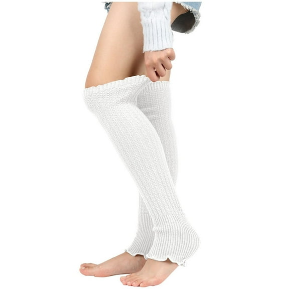 HomeGardon Socks for Women Women's Woolen Warm Knitted Socks Yoga Leggings Over-the-knee Socks Stockings Winter Heap Socks Foot Warmers