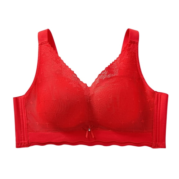 HomeGardon Sports Bras for Women,Minimizer Bras for Women Full Coverage,Women's Lace-free Thin Cups Side-folded Breasts Big Breasts and Small Underwear,36-44