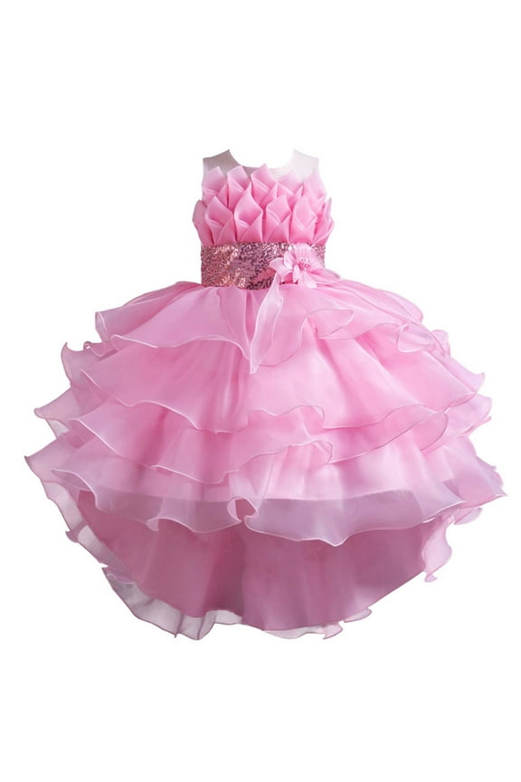 Girls Dress,Toddler Dress for Girls Children Train Skirt Cake Princess Dress Girl Bowknot Gown Dress,110-160