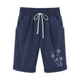 thumbnail image 1 of HomeGardon Shorts for Women Elastic Waist Printing Drawstring Shorts,S-XXL, 1 of 3