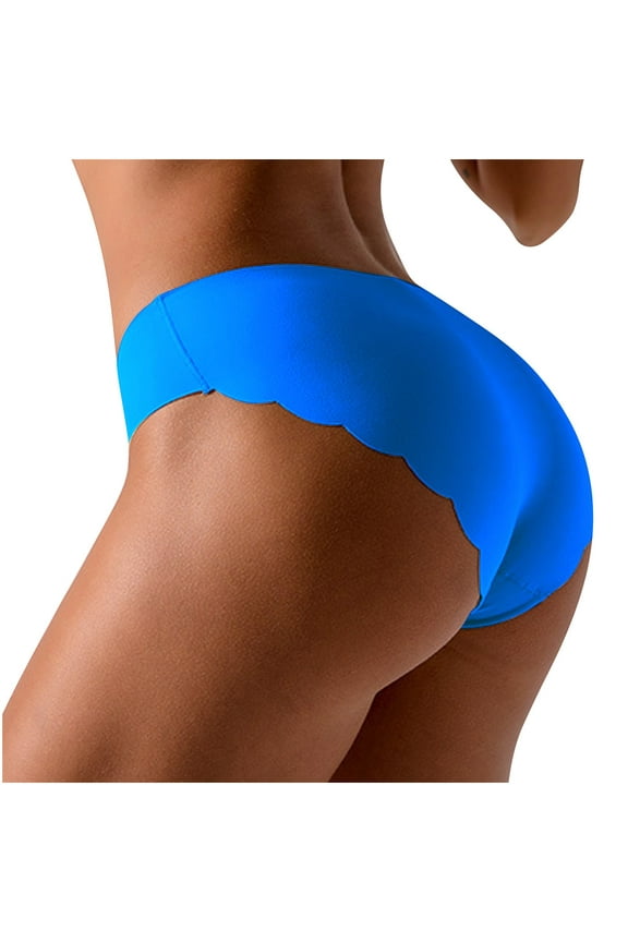 Summer Clearance Women's Seamless Hipster No Show Invisible Ice Silk Stretch Underwears 1 Pack Bikini Underwear Panty
