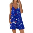 thumbnail image 1 of HomeGardon Summer Clearance Women's Summer Casual Rompers Sleeveless Loose Spaghetti Strap Short Jumpsuits Overalls Trendy Outfits With Pockets, 1 of 5