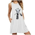 thumbnail image 1 of HomeGardon Summer Dresses for Women 2024 Clearance! Plus Size Women Nightgown with Pockets Sleep Shirts Sleeveless Sleepwear Pleated Front Nightshirt Round Neck Nightdress Graphic White,S-6XL, 1 of 3