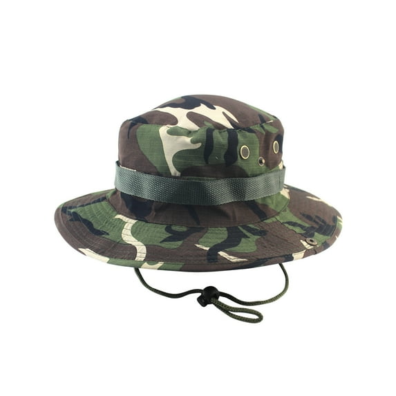 HomeGardon Summer Hats Bucket Hat Wide Brim UV Protection Sun Hat Boonie Hats Fishing Hiking Safari Outdoor Hats for Men and Women Camouflage Hat