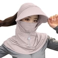 thumbnail image 1 of HomeGardon Summer Ice Silk Sun Hat for Women with Neck Flap Detachable Mesh Face Mask Hoodie UPF 50+ UV Protection Full Face Sun Cover Lightweight Outdoor Sports Sun Cap Sunscreen Mask and Hat, 1 of 5