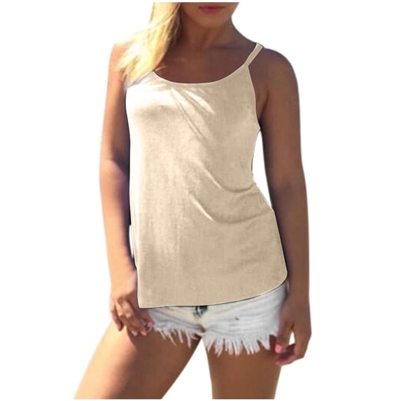 HomeGardon Women's Printed Tie-Front Tank Top Round Neck Loose Sleeveless Blouse,Casual Cami for Women Summer Streetwear,S-XXL