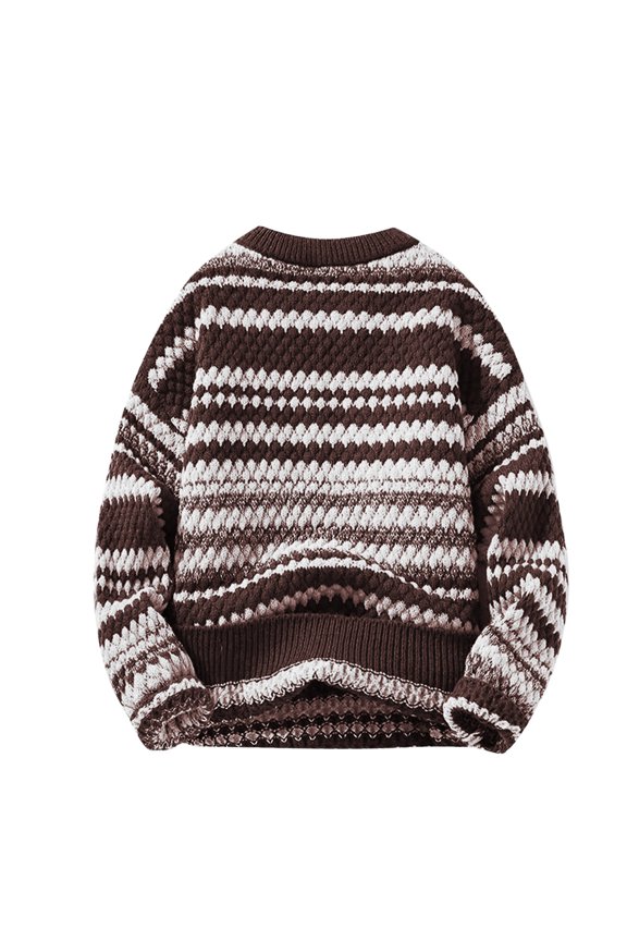 HomeGardon Sweaters for Men Fashion Casual Pullover Solid Long Sleeve Round Neck Sweater Workwear,M-XXL