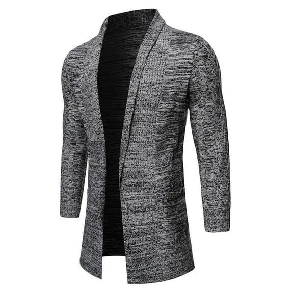 HomeGardon Cardigan Sweaters for Men Long Sleeved Fashiom Solid Color Comfy Intensification Warm Sweate Blouse M-XXXL