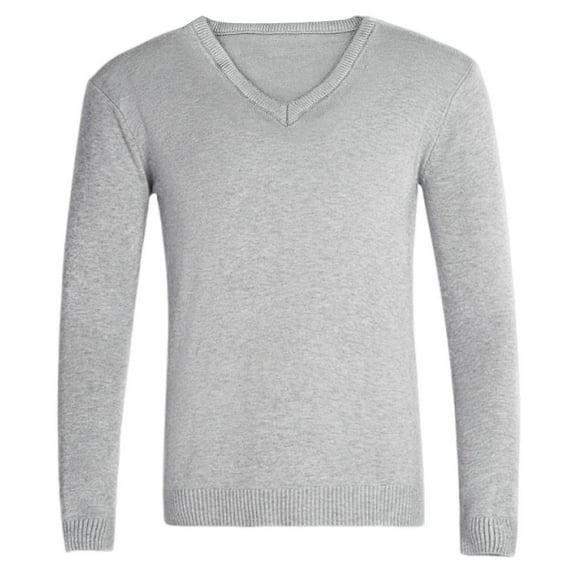 HomeGardon Sweaters for Men Fashiom Solid Color Intensification Warm V-Neck Shirt Sweater Blouse,M-XXXL