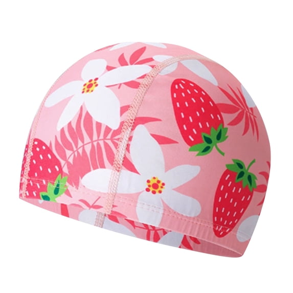 HomeGardon Swim Cap Children's Swimming Printed Comfortable Cloth Baby Swimming Elastic