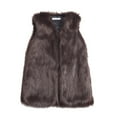 thumbnail image 1 of HomeGardon Vest for Women Women's Faux Fur Vest Longline Winter Warm Plush Sleeveless Coat Open Front Luxury Gilet Mid-length Warm Jacket,S-XXL, 1 of 6