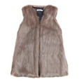 thumbnail image 1 of HomeGardon Vest for Women Women's Faux Fur Vest Longline Winter Warm Plush Sleeveless Coat Open Front Luxury Gilet Mid-length Warm Jacket,S-XXL, 1 of 6