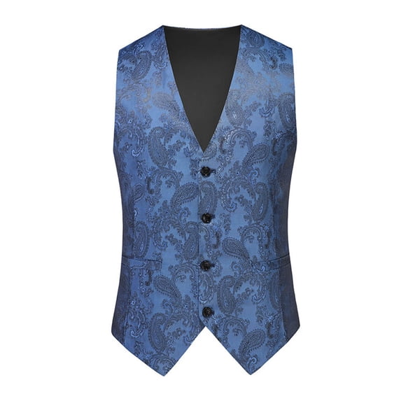 HomeGardon Waistcoat for Men Suit Vest Men Solid Color Casual Thin Style In Suit Button Cardigan Waistcoat,M-XXXXXL