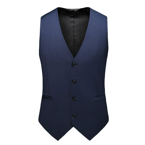 HomeGardon Waistcoat for Men Suit Vest Men's Blazer-neck Printing Breasted Slim Waistcoat-Neck Tank Top,XXXL-XXXXXXL