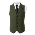 thumbnail image 1 of HomeGardon Waistcoat for Men Suit Vest Men's Solid Color Sleeveless Collar with Multiple Pockets Comfortable and Breathable Shirt,XS-XXXL, 1 of 6