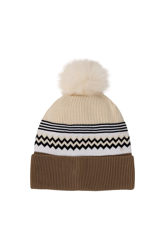 Winter Beanie Hat Men's and Women's Winter Fashion Large Head Circumference Wool Ball Color Matching Knitted Hat