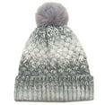 thumbnail image 1 of HomeGardon Winter Beanie Hat Women Gradient Wool Hat All-match Hip-hop Street Knitted Hat Round Top Warm Hat, 1 of 2