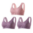 thumbnail image 1 of HomeGardon Wirefree Bras With Support And Lift,3PC Woman's Comfortable Lace Breathable Bra Underwear No Rims,Daisy Bra for Seniors, Charm Front Snap Closure Bras, Front Snaps Daisy Bra, 1 of 9