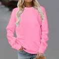 thumbnail image 1 of HomeGardon Women Shirts Saving Clearance! Womens Casual Long Sleeve Sweatshirt Crew Neck Cute Pullover Relaxed Fit Tops, Solid Sweatshirt for Women Loose Fit Tunic Top Fall Clothes Basic Tee Shirts, 1 of 6