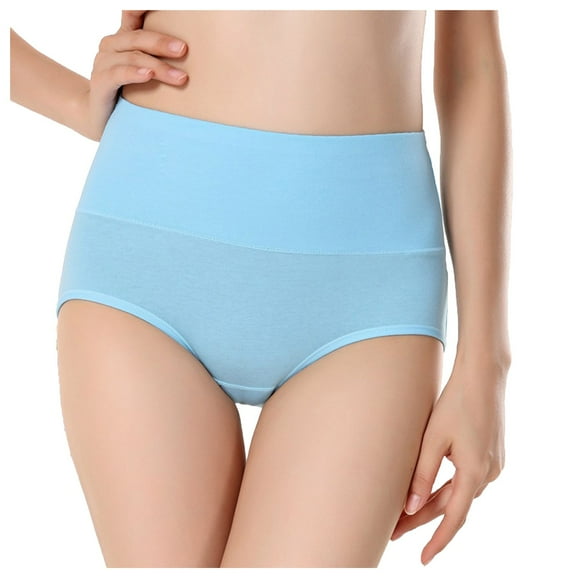 HomeGardon Women Underwear Women Underwear Tummy Control,Women's Solid Color High Waist Briefs Lift The Hip Cotton Underpants,M-XXL