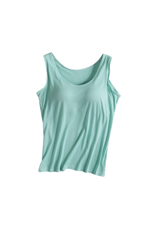 Women Vest Top Loose Fitting Tank Top with Built in Bra,Womens Sleeveless Round Neck Solid Casual Loose Fit Racerback Yoga Workout Sports Activewear Pink Tank Top,S-4XL