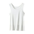 thumbnail image 1 of HomeGardon Women Vest Top Summer Clearance! Womens Tank Tops Crew Neck Solid Color Casual Cotton Loose Fit Summer Sleeveless Basic Tee Shirts Blouse T-shirt Home Top Thin Bottoming Shirt Blue,M-2XL, 1 of 7