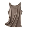 thumbnail image 1 of HomeGardon Women Vest Top Summer Clearance! Womens Tank Tops Crew Neck Solid Color Casual Cotton Loose Fit Summer Sleeveless Basic Tee Shirts Blouse T-shirt Home Top Thin Bottoming Shirt Black,M-2XL, 1 of 5