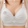 thumbnail image 1 of HomeGardon Women's Bras Support Bras for Women Full Coverage and Lift Comfortable Bras for Women Gathering Wirefree Embroidered Glossy Breathable No Rims Everyday Bras Black Size 50/115BC, 1 of 8