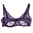 thumbnail image 1 of HomeGardon Women's Lace Bra See Through Sheer Unlined Plus Size Full Coverage Underwire Bras Womens Bras Plus Size Lift Seamless Comfy Bralettes Shapewear Full Figure T-Shirt Bras, 1 of 6