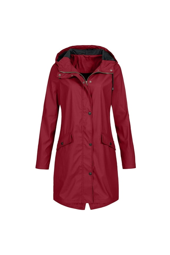 Women's Raincoat Women's Waterproof Rain Jacket Lightweight Outdoor Windbreaker Rain Coat Shell for Hiking, Travel Casual Fashion Solid Beige,S-XXL