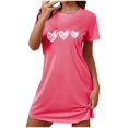 thumbnail image 1 of HomeGardon Women's Sleepwear Nightgowns for Women,Women's Oversized Short Nightgown Printed Round Neck and Short Sleeves dress,S-XXL, 1 of 6