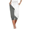 thumbnail image 1 of HomeGardon Womens Capris Pants,Pants for Women Casual Elastic Tie Waist Loose Long Pants with Pocket Capris,S-XXL, 1 of 6