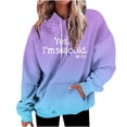 thumbnail image 1 of HomeGardon Womens Hoodie Graphic Hoodies for Women Women'S Letter-Printed Round-Neck Long-Sleeved Pullover Hooded Casual,S-XXL, 1 of 4