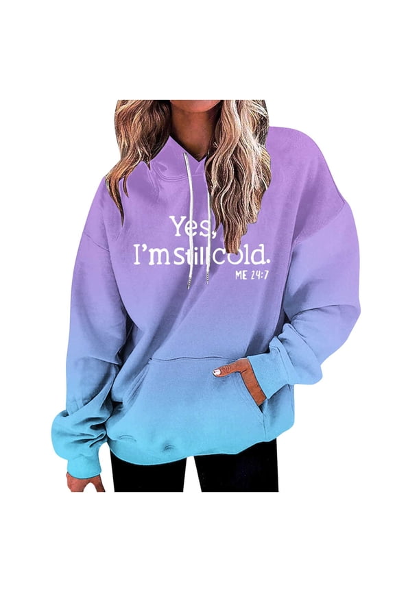 Womens Hoodie Graphic Hoodies for Women Women'S Letter-Printed Round-Neck Long-Sleeved Pullover Hooded Casual,S-XXL
