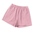 thumbnail image 1 of HomeGardon Womens Linen Shorts Shorts for Women,Summer Elastic Waist Pocket Cotton Linen Shorts and Shorts,S-XXL, 1 of 5
