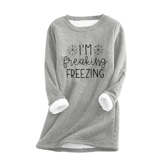 HomeGardon Womens Sweatshirt Crewneck Sweatshirts Women Women's Fashion Printing Regular Sleeve Winter Loose Vacation Casual Sleeve Round Neck Shirt,S-XXXXXL