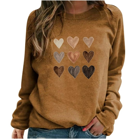 HomeGardon Womens Sweatshirt Graphic Hoodies Women's Casual Hoodie Pullover Women's Print Sweatshirt Long Sleeve Sweat,S-XXXL